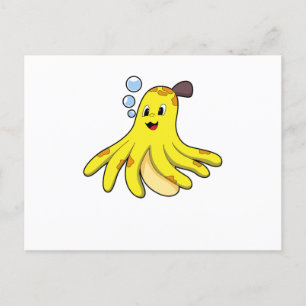 Octopus as Banana Postcard