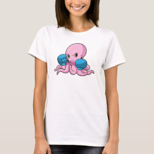 Octopus as Boxer with Boxing gloves T-Shirt