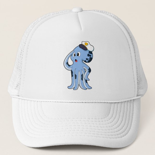 Octopus as Captain with Cap (Front)