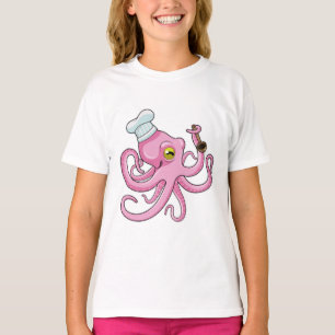 Octopus as Cook with Wooden spoon T-Shirt