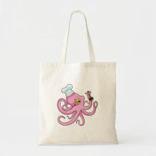 Octopus as Cook with Wooden spoon Tote Bag