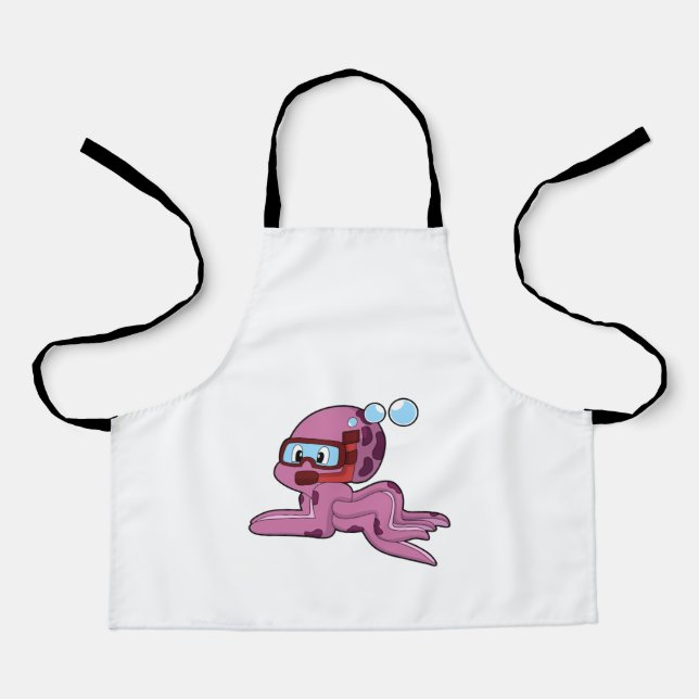 Octopus as Diver with Snorkel Apron (Front)