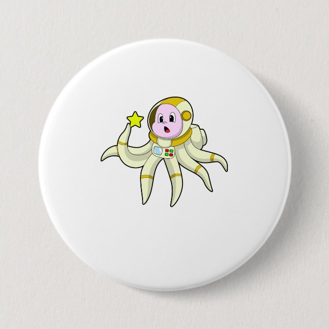 Octopus as Diver with Star Button (Front)