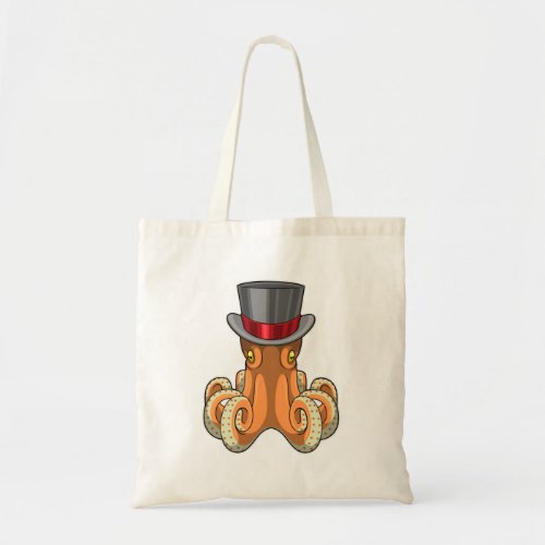 Octopus as Gentleman with Top hat Tote Bag