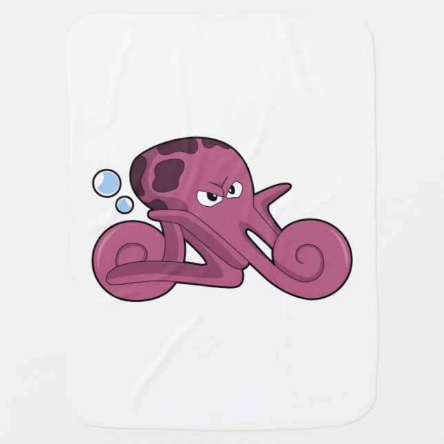 Octopus as Motorycycle Baby Blanket (Front)