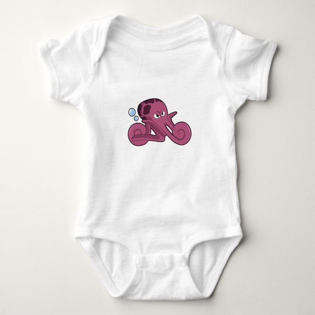 Octopus as Motorycycle Baby Bodysuit (Front)