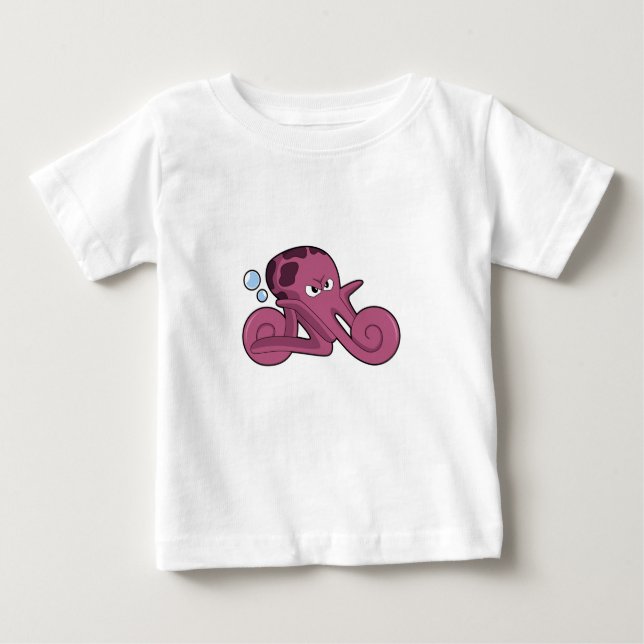 Octopus as Motorycycle Baby T-Shirt (Front)