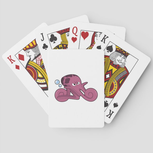 Octopus as Motorycycle Poker Cards (Back)