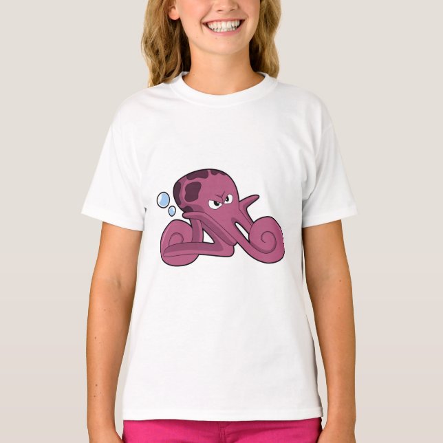 Octopus as Motorycycle T-Shirt (Front)