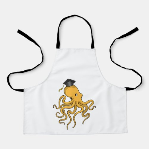 Octopus as Student with Diploma Apron