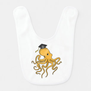 Octopus as Student with Diploma Baby Bib