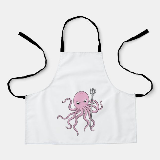 Octopus as Wizard with Trident Apron (Front)
