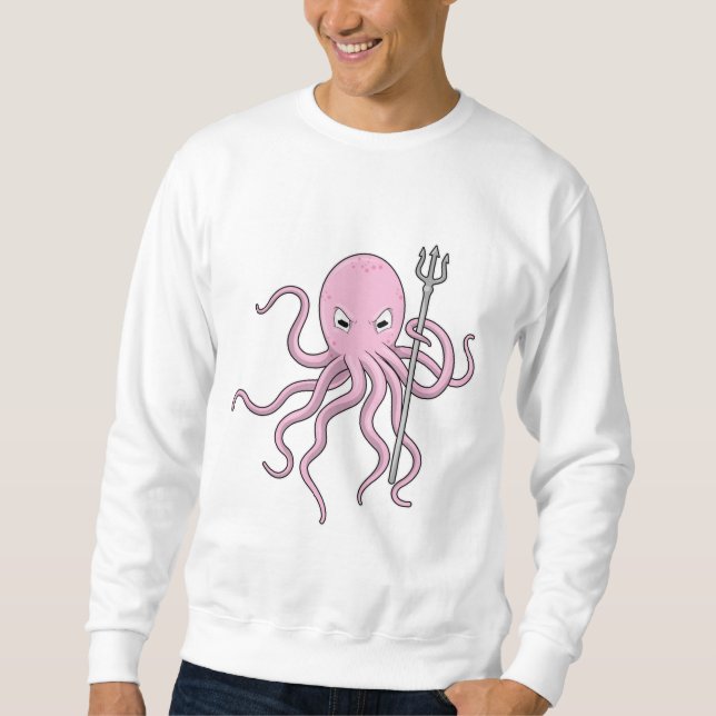 Octopus as Wizard with Trident Sweatshirt (Front)