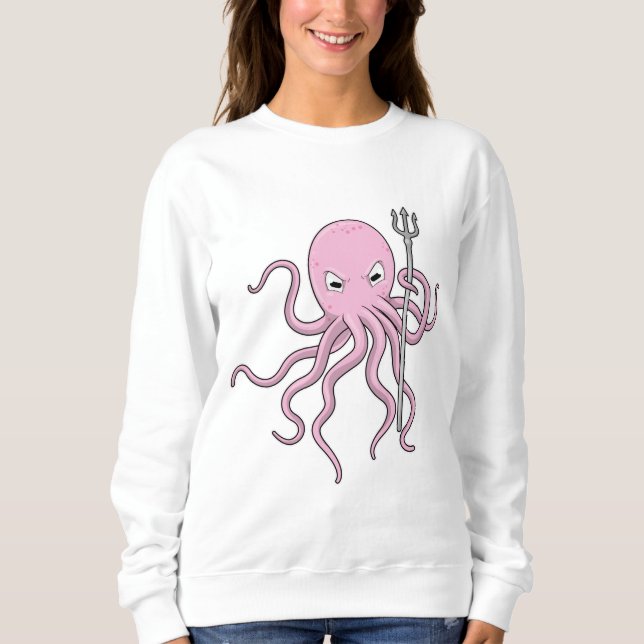 Octopus as Wizard with Trident Sweatshirt (Front)