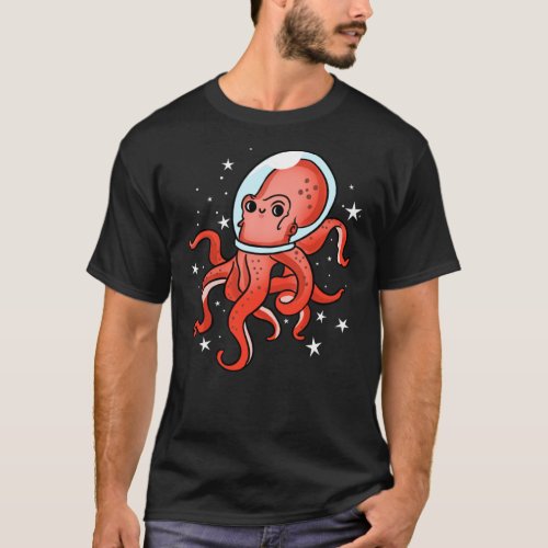 Octopus Astronaut For Octopus Lover T_Shirt