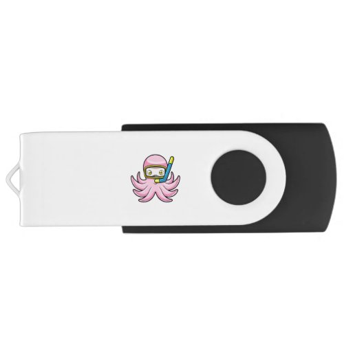 Octopus at Diving with Snorkel  Swimming goggles Flash Drive