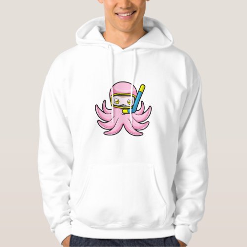 Octopus at Diving with Snorkel  Swimming goggles Hoodie