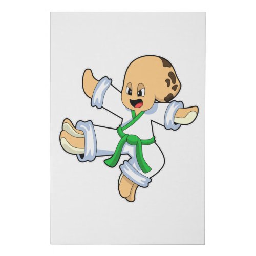 Octopus at Martial arts Karate Faux Canvas Print