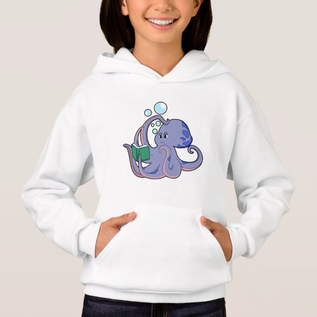 Octopus at Reading with Book Hoodie (Front)