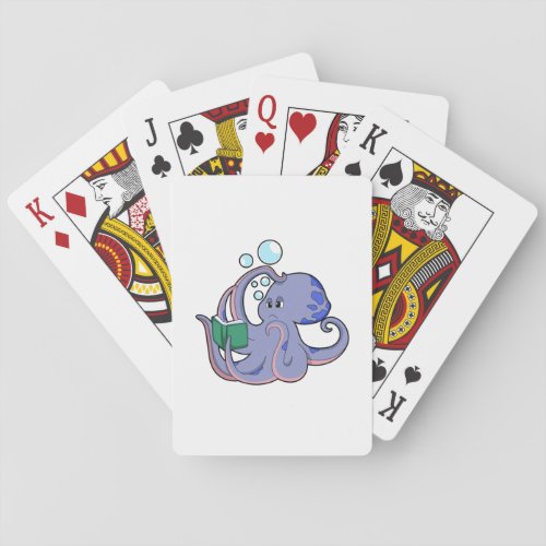 Octopus at Reading with Book Playing Cards