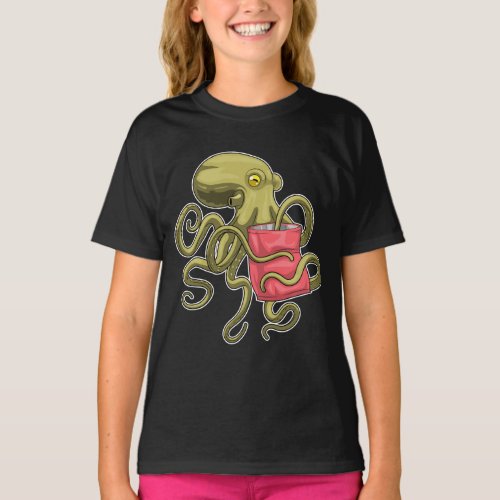 Octopus Bag of chips T_Shirt