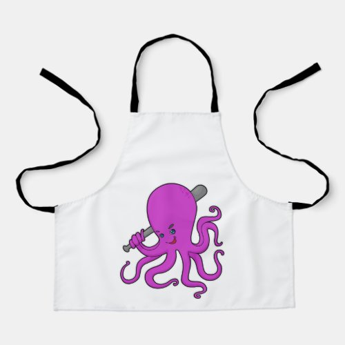 Octopus Baseball Baseball bat Apron