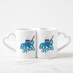 Octopus Baseball bat Baseball Coffee Mug Set