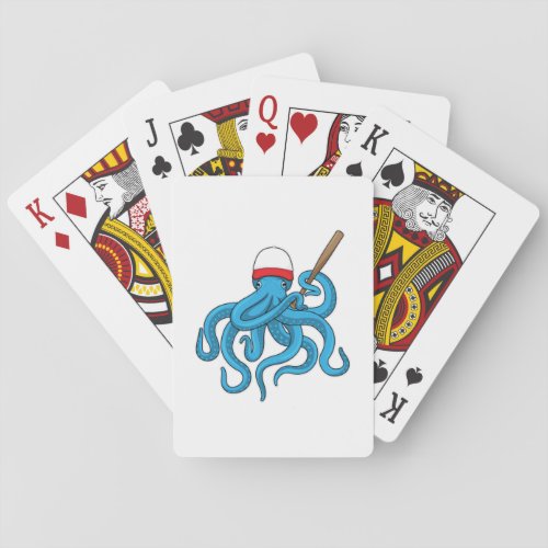 Octopus Baseball bat Baseball Playing Cards