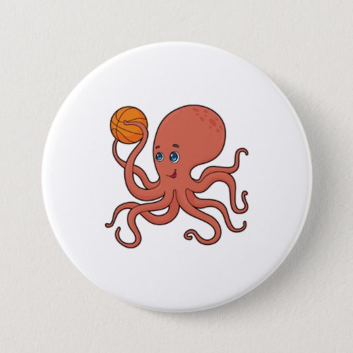 Octopus Basketball player Basketball Button