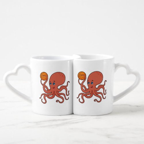 Octopus Basketball player Basketball Coffee Mug Set