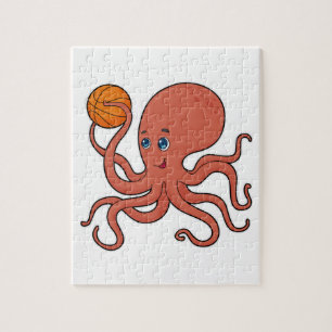 Octopus Basketball player Basketball Jigsaw Puzzle