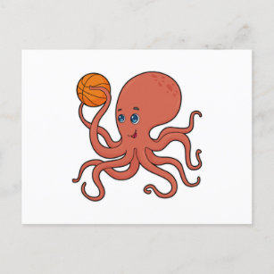 Octopus Basketball player Basketball Postcard