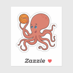 Octopus Basketball player Basketball Sticker