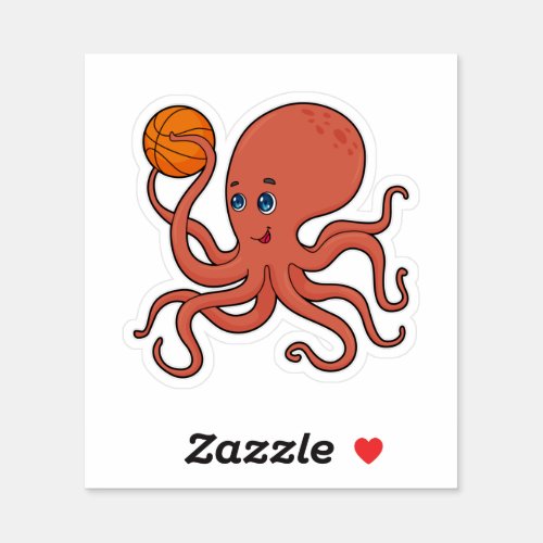 Octopus Basketball player Basketball Sticker