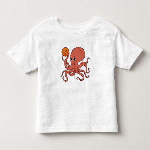 Octopus Basketball player Basketball Toddler T_shirt