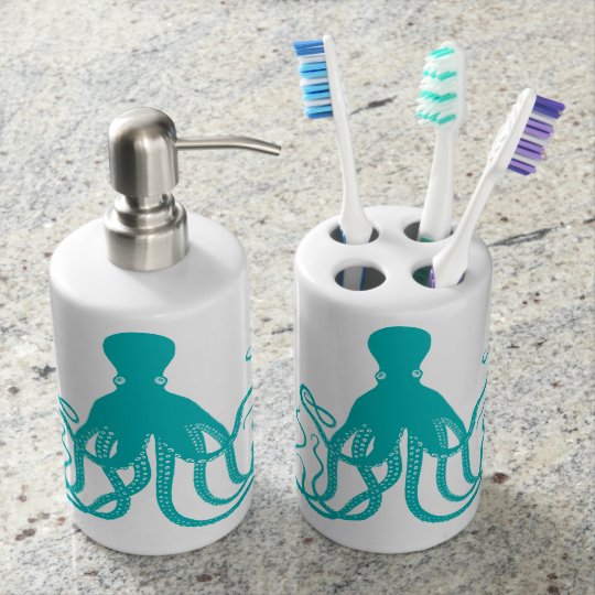 Octopus Bath Set Bathroom Zazzle Octopus Bath Set Bathroom