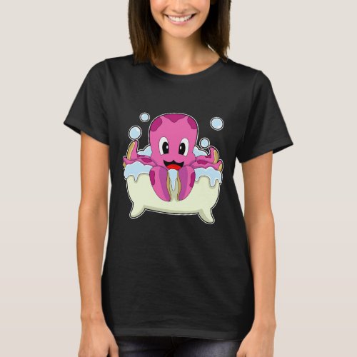 Octopus Bathe Bathtub T_Shirt