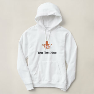 Octopus Beach embroidered Hoodie