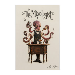 Octopus Behind the Bar Acrylic Print
