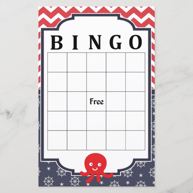 Octopus bingo game (Front)