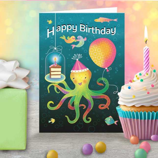 Octopus Birthday Card (Creator Uploaded)