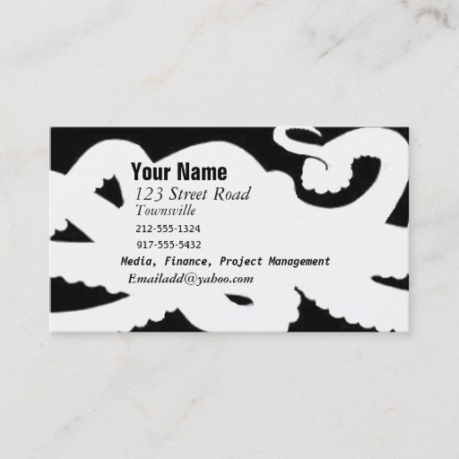 Customizable Octopus Biz Card Business Cards