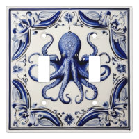 Octopus Blue and White Sea Ocean theme Beach House