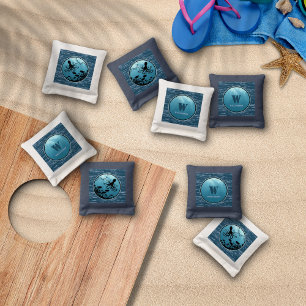 Octopus Blue Sea Cornhole Bags