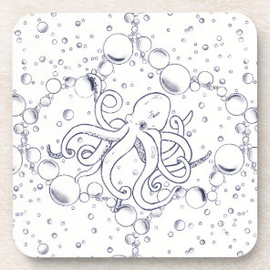 Octopus Bubble Drift Beverage Coaster