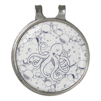 Octopus Bubble Drift Golf Hat Clip