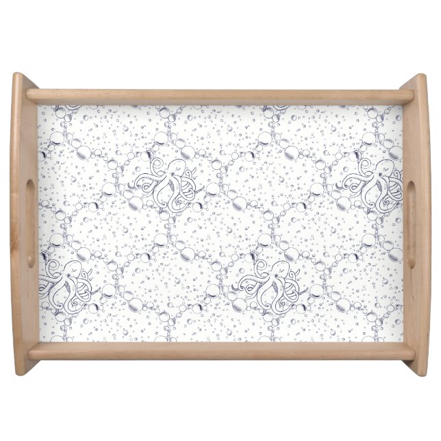 Octopus Bubble Drift Serving Tray (Front)