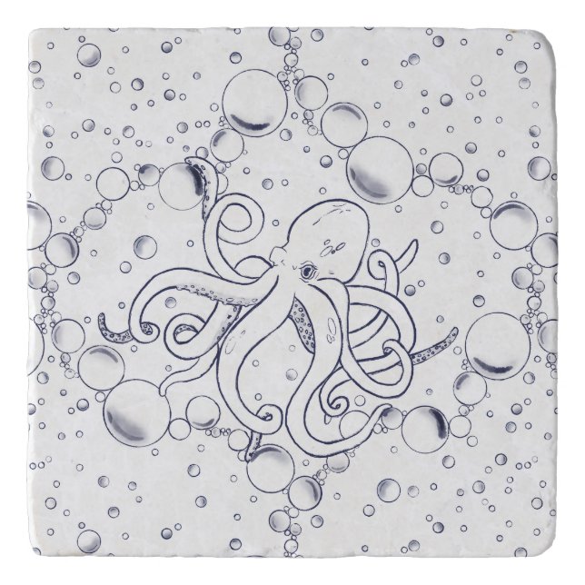 Octopus Bubble Drift Trivet (Front)