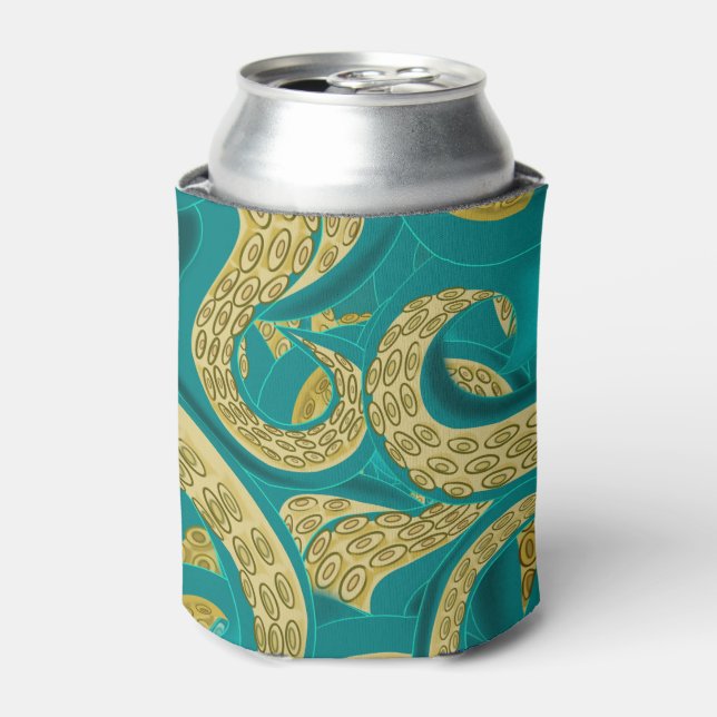 Octopus Can Coolers Modern Design (Can Front)