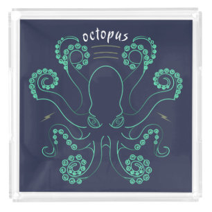 Octopus Cephalopod Tentacles Acrylic Tray